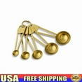 thumbnail image 1 of 5 Pcs Stainless Steel Measuring Spoon Set Nesting Kitchen Measuring Tools Golden, 1 of 6