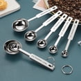 thumbnail image 1 of 5 Pcs Stainless Steel Measuring Spoons, Heavy Duty Metal Teaspoon Set with Metric and US Measurements, 1/8tsp, 1/4tsp, 1/2tsp, 1tsp, 1tbsp, 1 of 6