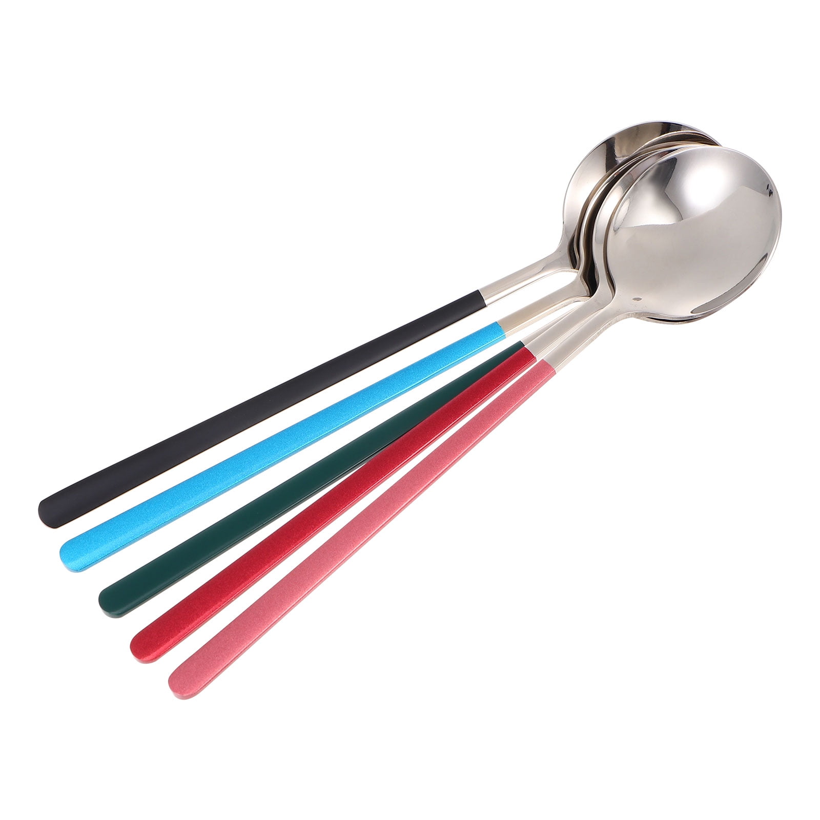 5 Pcs Stainless Steel Spoon Dessert Scoops Coffee Spoons Long Lasting