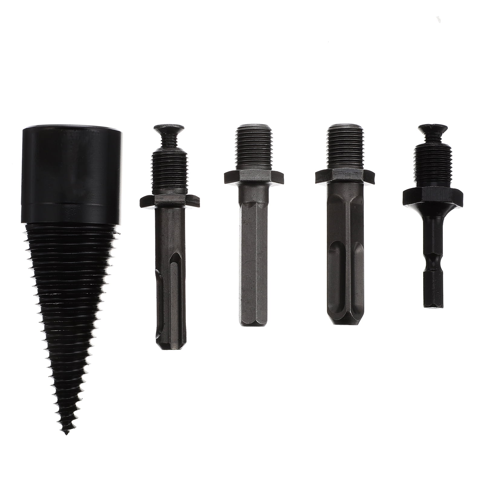 5 Pcs Steel Splitting Wood Cone Drill Bit Heavy Duty Drill Screw Cone