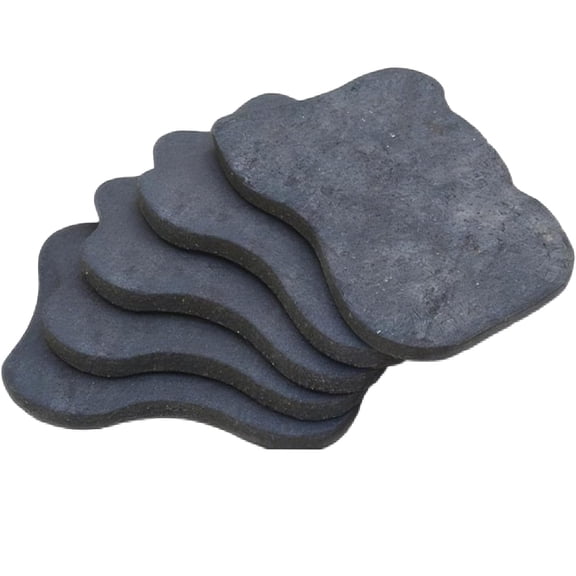 5 Pcs Stepping Stones Outdoor - Rubber Non Slip Garden Walkway Stones, 17.7"x13.7" Grey Rubber Pavers for Yard Lawn Patio Pathway, Heavy Duty Recycled Rubber Stepping Stones (5)