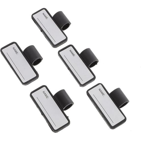 5 Pcs Stethoscope Name Tag Trianu Stethoscope ID Tag Personalized Identification Tag with Name Label Stickers Practical Gift Nurses, Doctors, Veterinarians and Med Students, Black