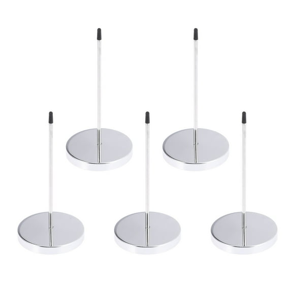 MERRYHAPY 5-Pack Memo Keeper Stick with Round Base Desk Spike, Receipt Organizer for Office and Home Use