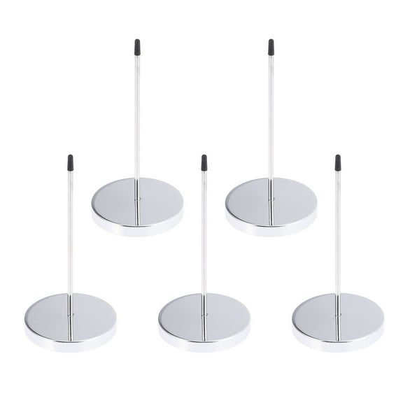 MERRYHAPY 5pcs Memo Keeper Stick Receipt Organizer with Round Base Desk Spike for Office and Home