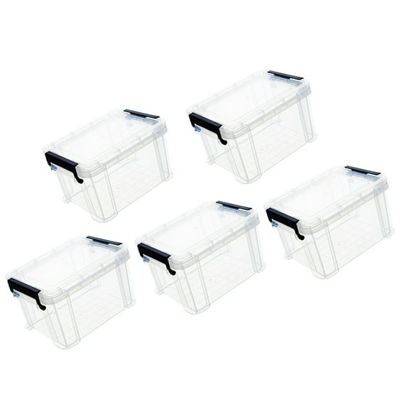5 Pcs Storage Boxes Tote Bags Mini Storage Bin Small Storage Bins with Lids Dorm Use Storage Box Mini Plastic Tote