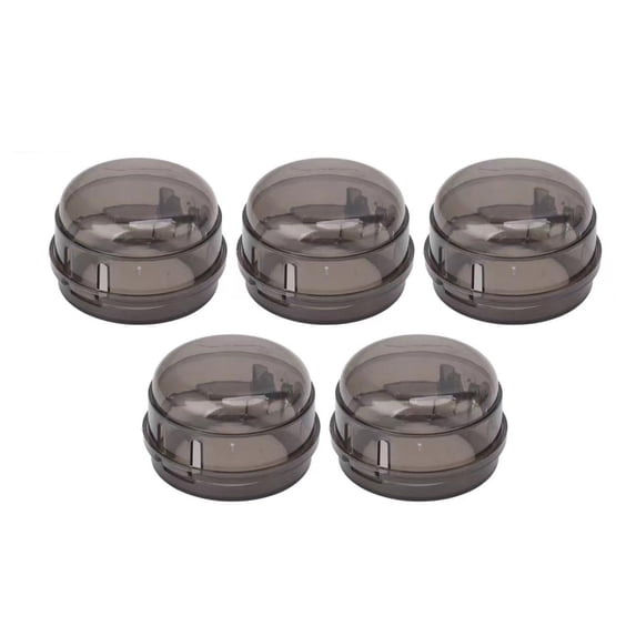 5 Pcs Stove Knob Safety Covers for Pet Safety Press Gas Stove Knob Locks Double-Key Design and Upgraded Universal Size Gas Knob Covers Clear View Petproof Oven Knob Covers for Pets, Gray