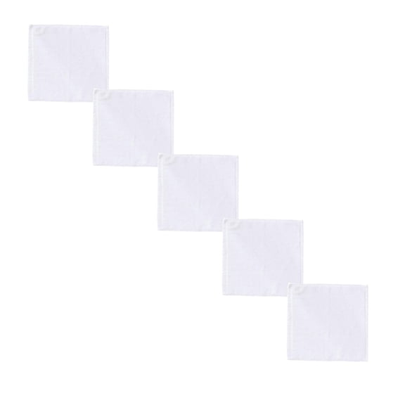 5 Pcs Sublimation Blanks White Towel Bathroom Face Hand Towel Kitchen Tea Dish Drying Cotton High Absorbent Polyester Towel for Car, House, Kitchen, Office, 9.84x9.84 Inch, White