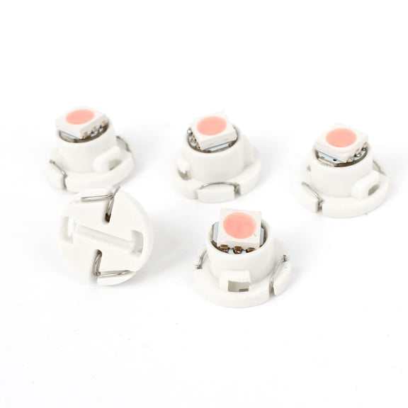 5 Pcs T4.7 Pink 5050 Auto Car Dome Map Panel Meter Light Internal