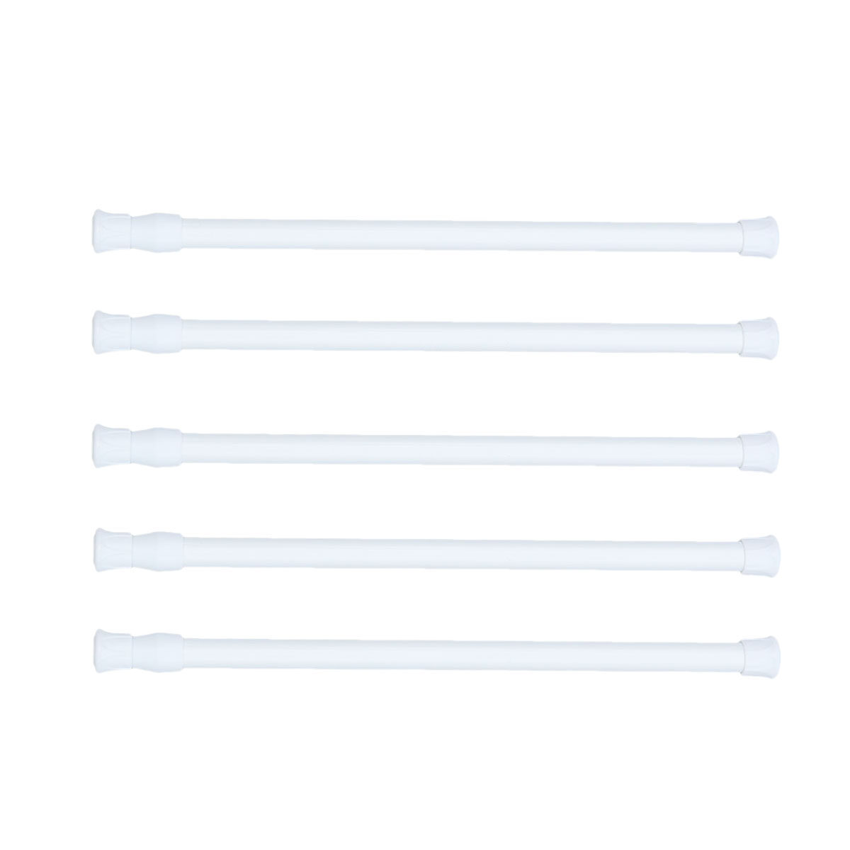 5 Pcs Tension Rod Cupboard Bars Curtain Rod Adjustable Telescopic