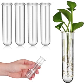 5 Pcs Test Tube Vase Set Glass Plant Propagation Tubes for Hydroponic Water Plants 4.33 X 1.10 in Desktop Home Office Decor Flower Cuttings Terrariums Holders