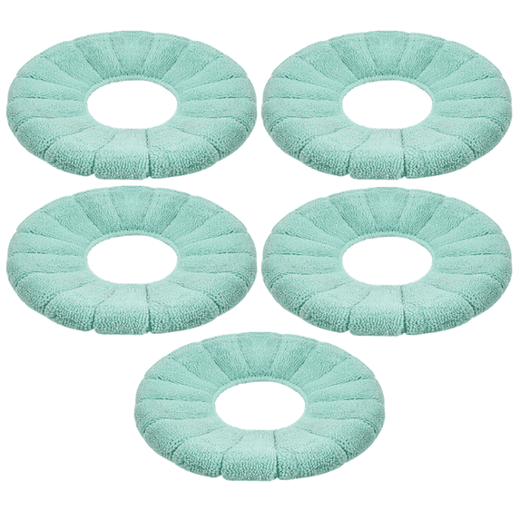 5 Pcs Thicker Bathroom Soft Toilet Seat Cover Pad-Warmer StretchableFibers Easy Installation Cushioned Lid Covers, Washable and Comfortable Toilet Seat Cover Pads