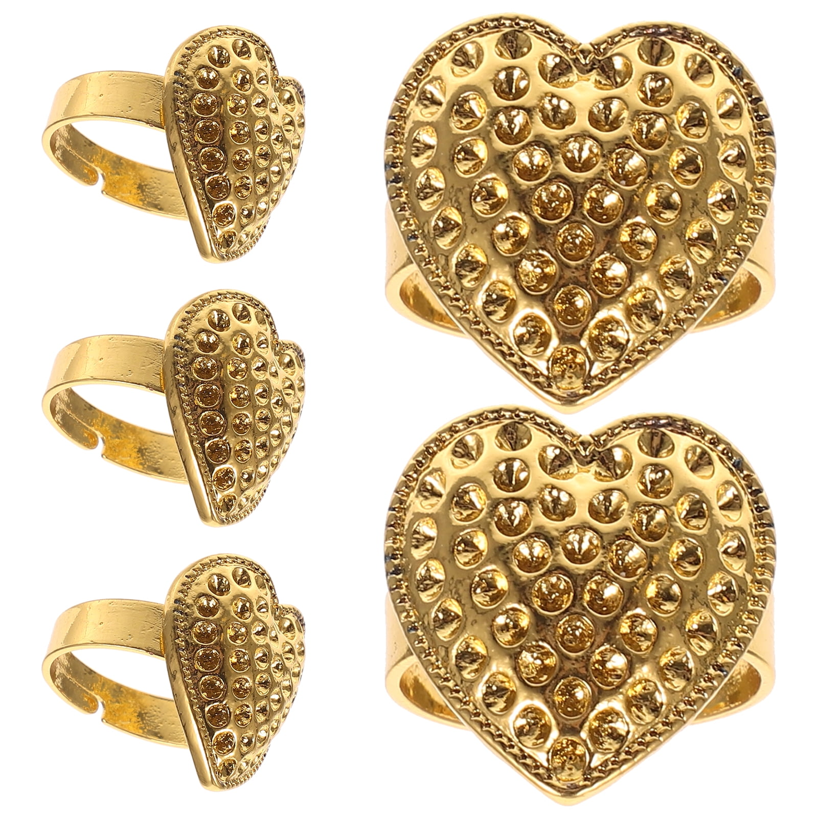 5 Pcs Thimble Cross Stitch Protectors Finger Professional Covers Hand Sewing for Knitting Accessories