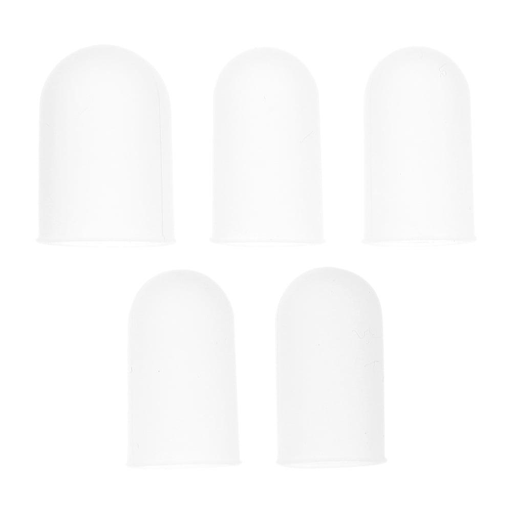 5 Pcs Thumb Caps Silicone Finger Cover Protector Cots Rubber Protectors