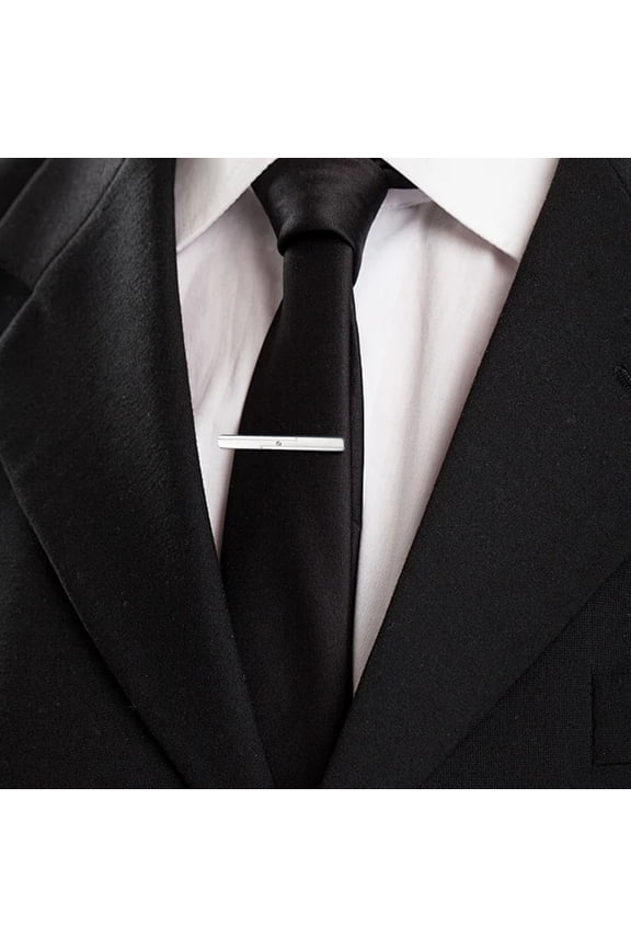 5 Pcs Tie Clips, Alloy Metal Tie Bar for Men, Polished Necktie Holder for Business Suits, Wedding, Formal Events, 2.4 Inch Classic Tie Clasp with Secure Clip