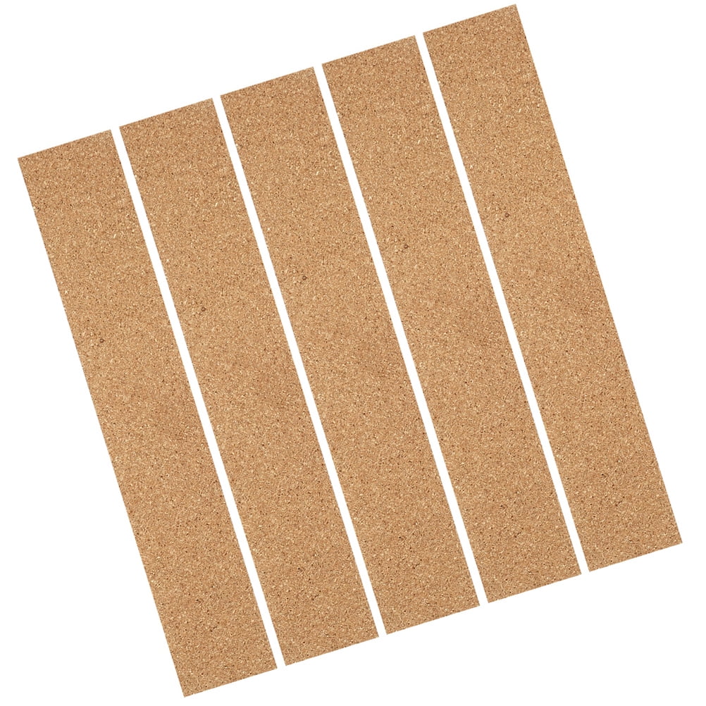 5 Pcs Tile Tack Board Strips Cork Memo Adhesive Natural Frameless Thick