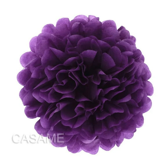 5 Pcs Tissue Paper Pompoms Flower Garland Wedding Decoration DIY Paper Flowers Ball Baby Shower Birthday Party Decoration purple 6 inches 15cm