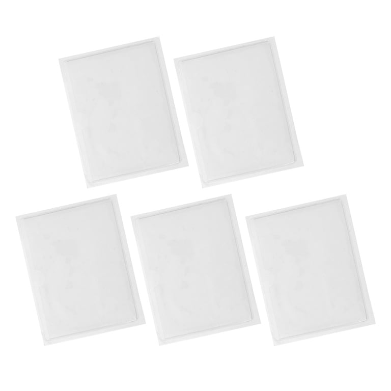 adhesive card sleeve 5 Pcs Transparent Adhesive Card Holder Clear Sleeve Pockets Label Covers Labels Protective Case Cards Sleeves Badkets, Size: 13.00X10.00X0.10CM