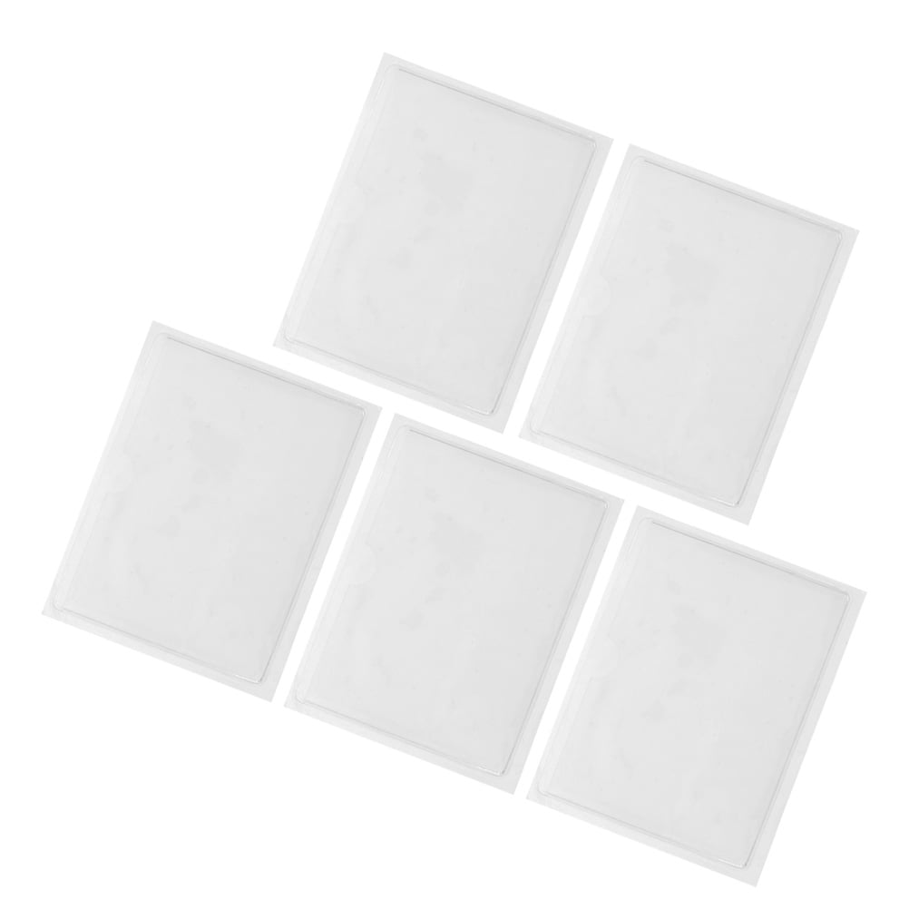 5 Pcs Transparent Adhesive Card Holder Labels Reusable Cards Holders ...