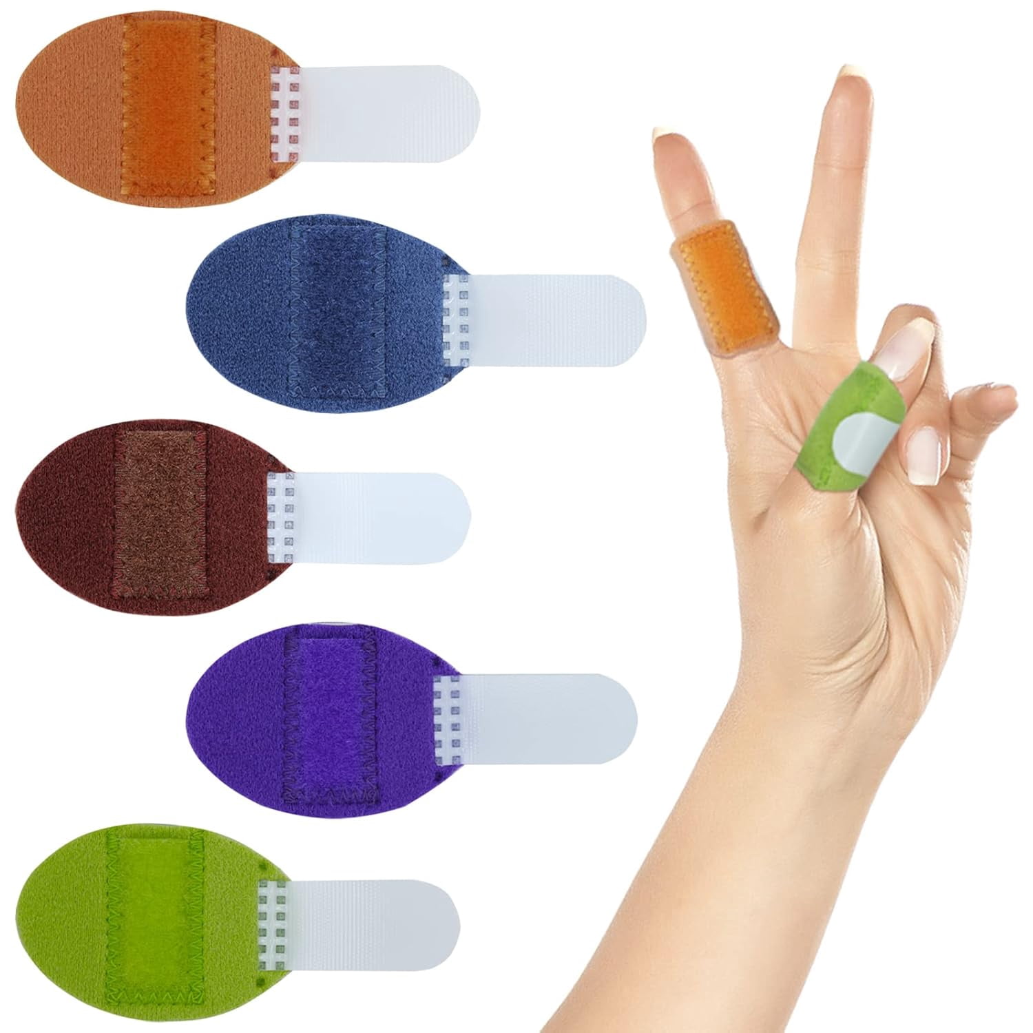 5 Pcs Finger Splint Support Brace Kit, Lightweight Trigger Finger ...