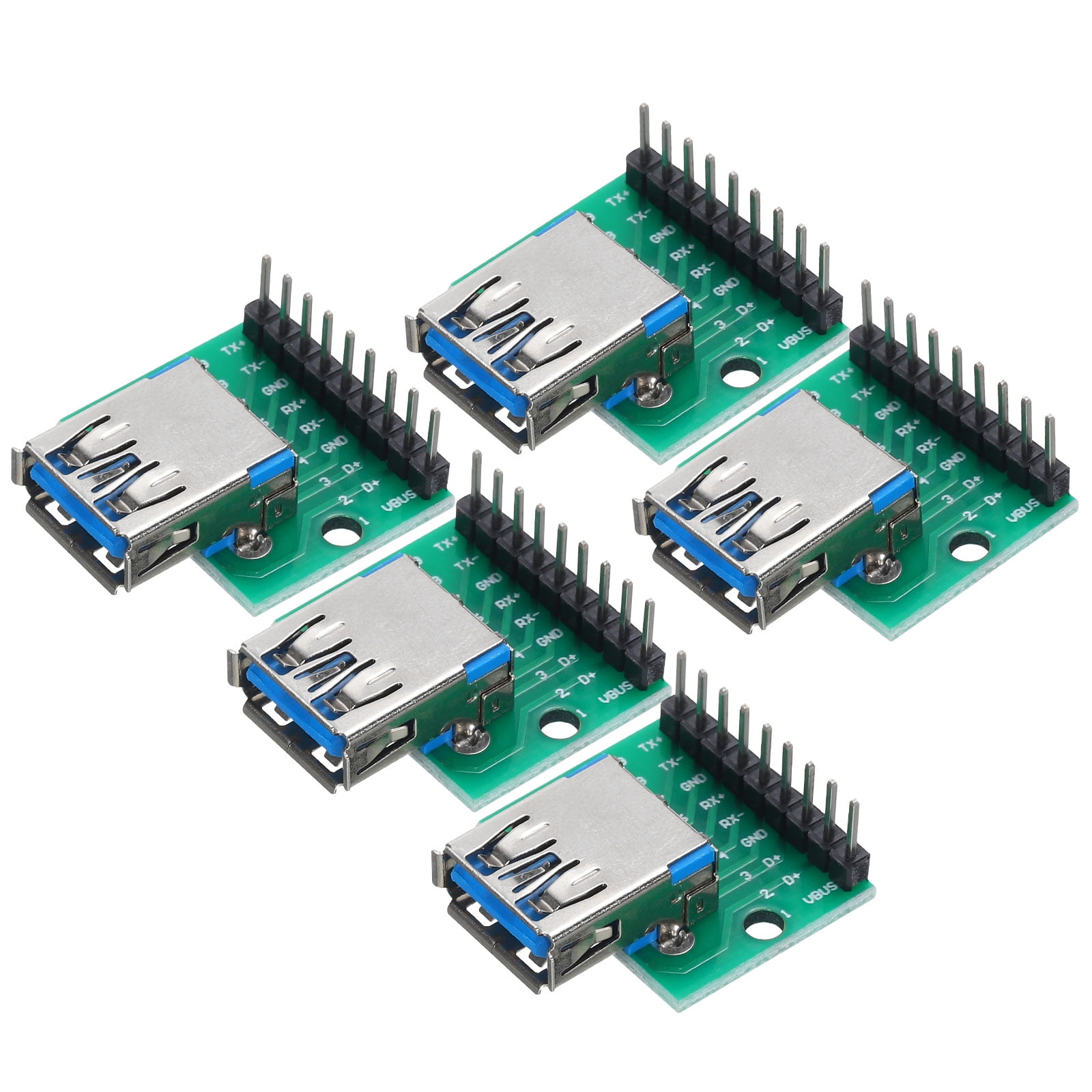 5 pcs usb 3 0 female connector to dip adapter breakout module breakout