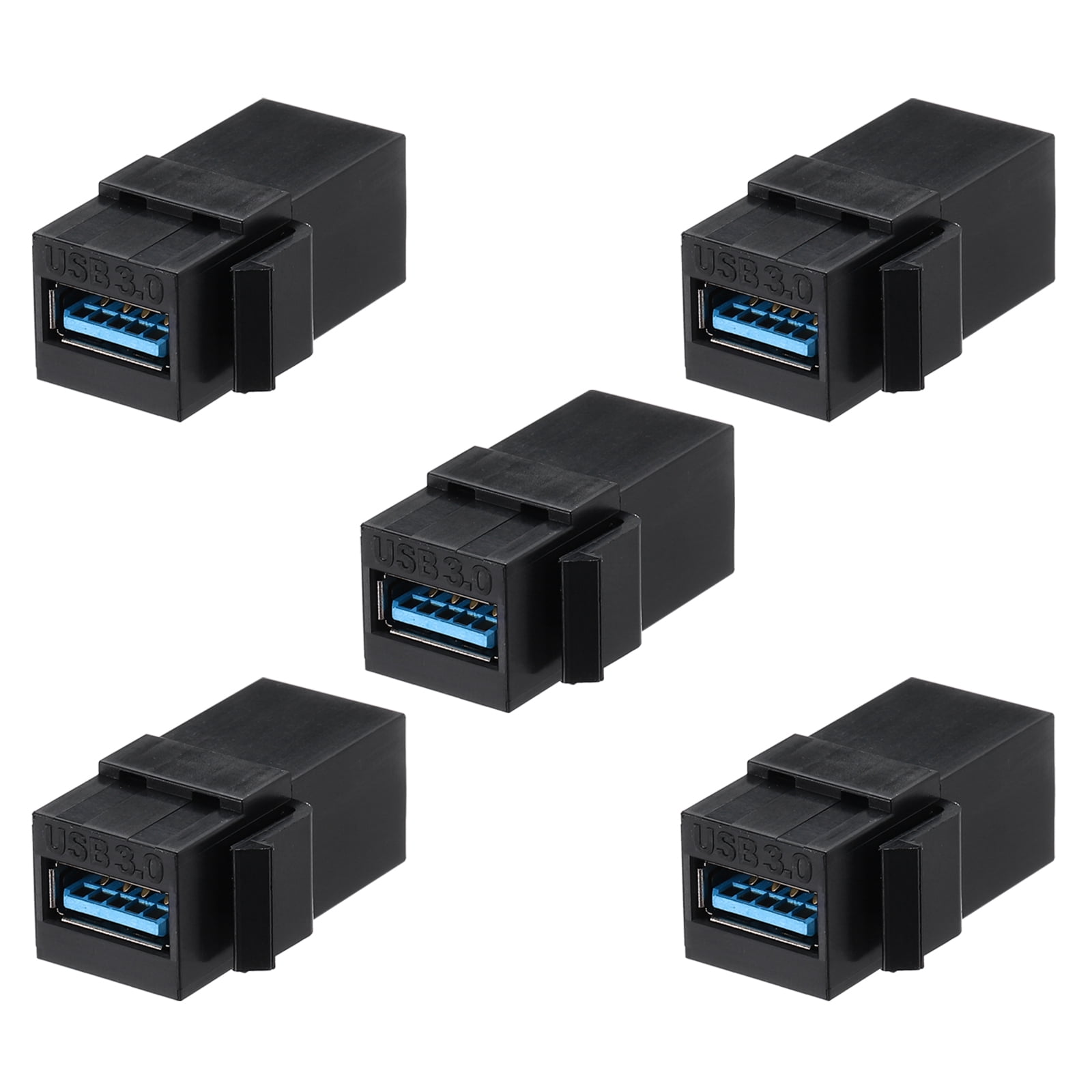5 Pcs USB 3.0 Key-stone Jack Inserts,USB Female to Female Adapter ...