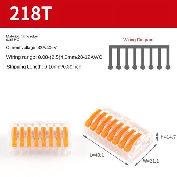 5 Pcs Universal Compact Wire Connector Splitter Quick Cable Glands for 28-12AWG Small Wiring Connectors