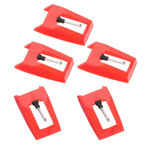 5 Pcs Universal Stylus Pen Record Players Red Color Gramophone Pickup Phonograph Stylus Record Player Needles