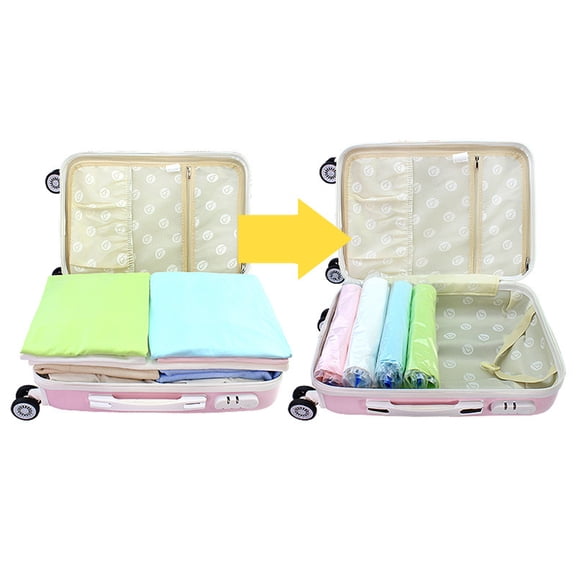 WHAMVOX Vacuum Storage Bag for Clothes, Transparent PE Material, Compact Travel Size 35x50cm, Space-Saving Organizer