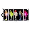 thumbnail image 1 of 5 Pcs Weedless Soft Fishing Lures 2.2 Inch for Bass Trout, Pre Rigged Jig Head Paddle Tail Swimbaits for Bass Fishing, Jigs for Crappie Trout Walleye, Fishing, 1 of 8