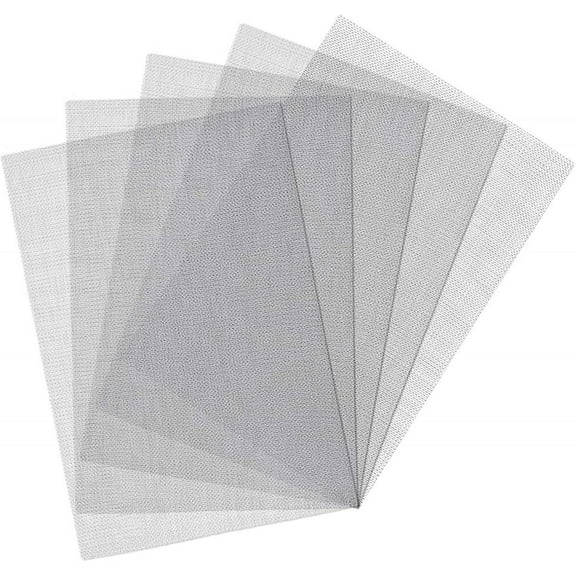 5 Pcs Welding Mesh Reinforcing Stainless Steel Wire Mesh Screen for Thermoplastic Repairs Silver Plastic Wire Mesh Plastic Weld Kit for Plastic Welding Car Repairing, 5.9 x 7.9inch