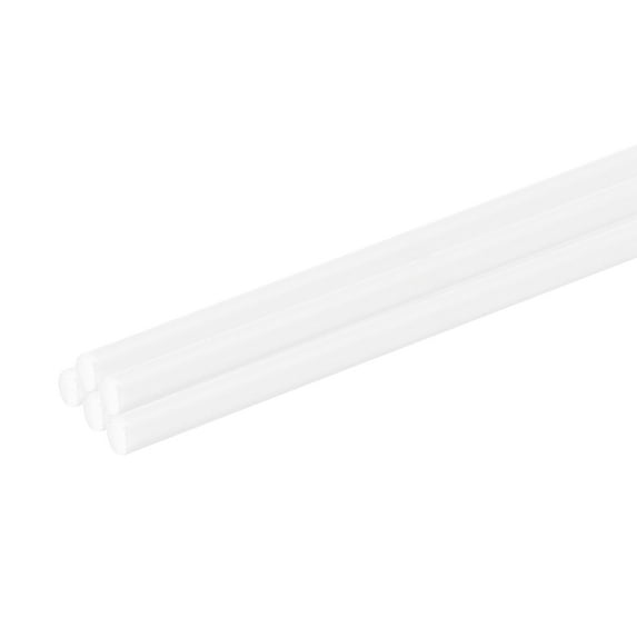 5 Pcs White Plastic Rods 0.5 x 250mm ABS Styrene Round Stick Round Solid Bar DIY Model for DIY Toys Building Making
