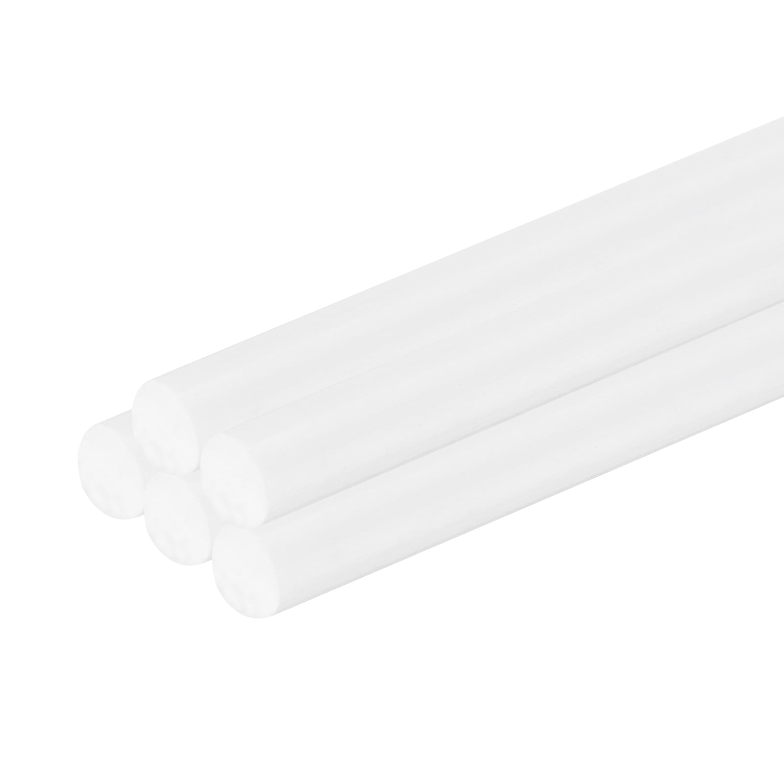 5 Pcs White Plastic Rods 4 x 250mm ABS Styrene Round Stick Round Solid ...