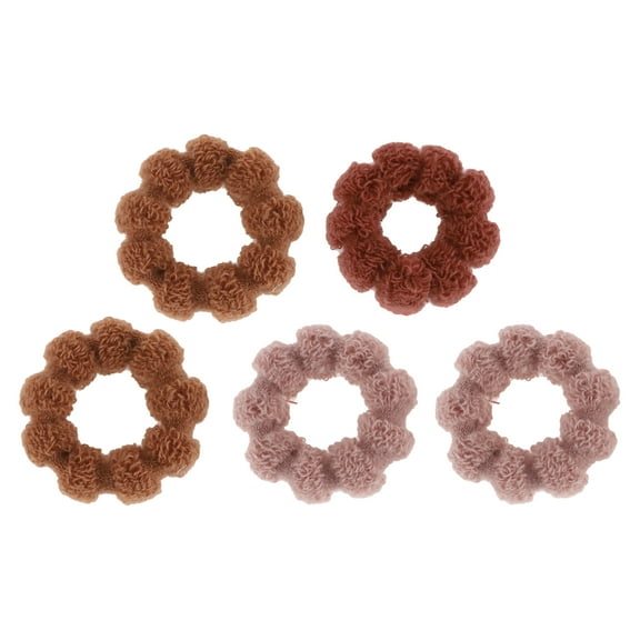 5 Pcs Wide Brim Hair Ropes Hair Scrunchies for Women for Girls Orange Pink