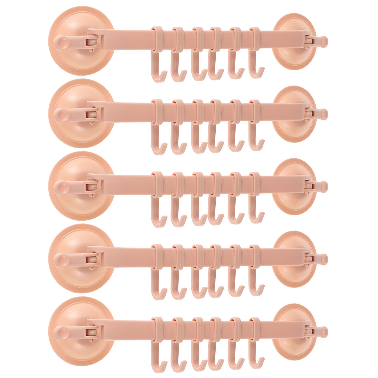 Moveable Hooks 5 Pieces Movable Hooks for Home Assorted Color PP Material Space Saving ...
