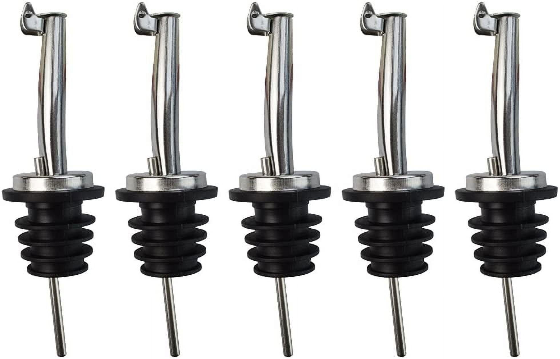 5 Pcs Wine Bottle Pourers, Stainless Steel Liquor Pour Spout Flip Top ...