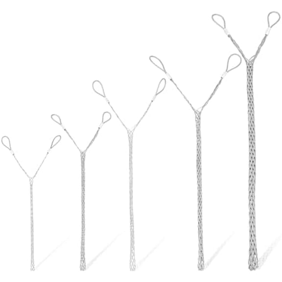 5 Pcs Wire & Cable Mesh Pulling Grip 6-37mm Double Head Cable Pulls 304 Stainless Steel Wire Mesh Puller Sock Grip Tools