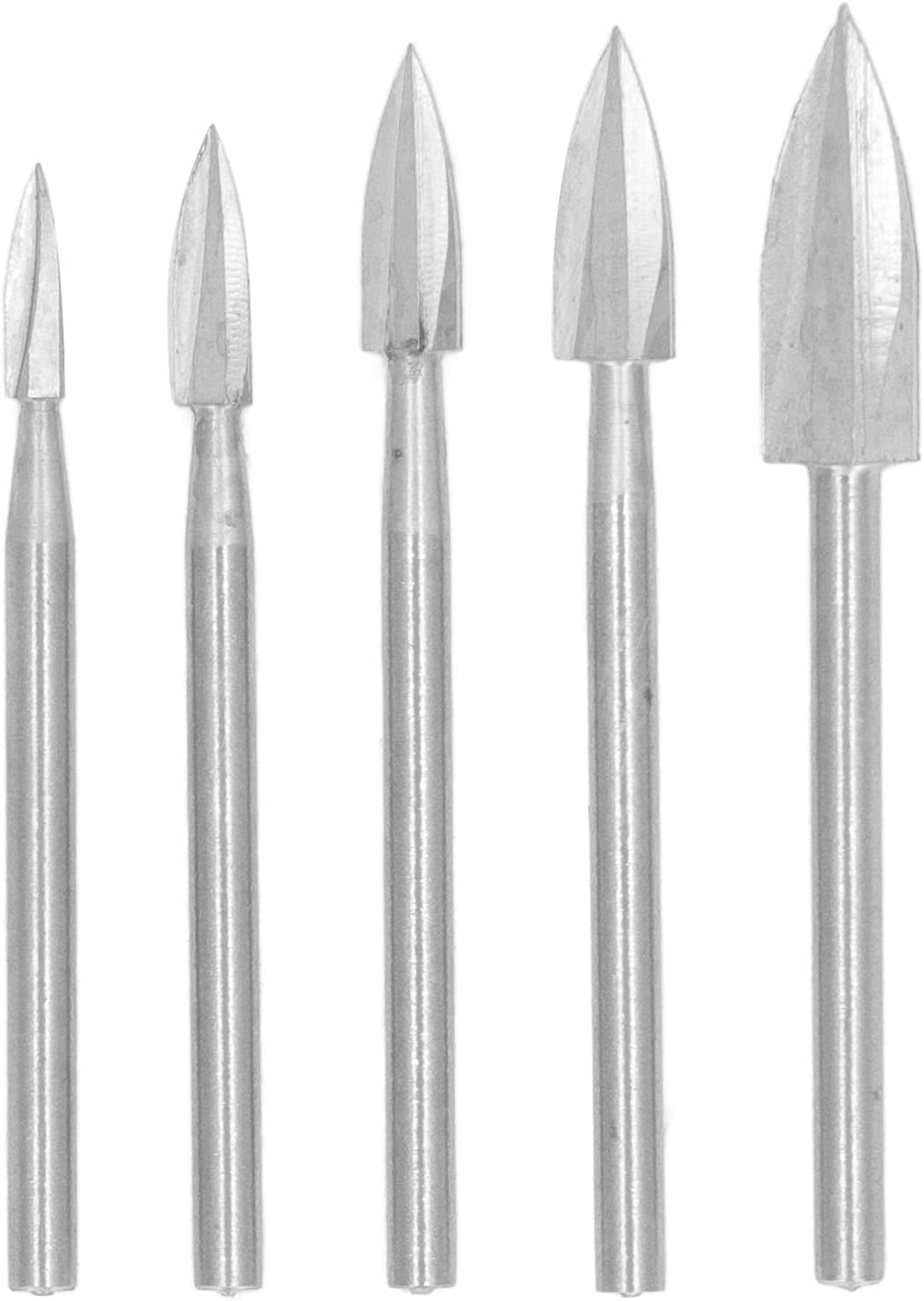 5 Pcs Wood Carving Tool Professional Engraving Knife Set with 3 Flute High Speed Steel Cork