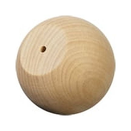 5 Pcs Wooden Ball Knob / Doll Head 1-1/2" wideFlat 1-1/16" w/ 3/16" holeUse KS1250 threaded screws.