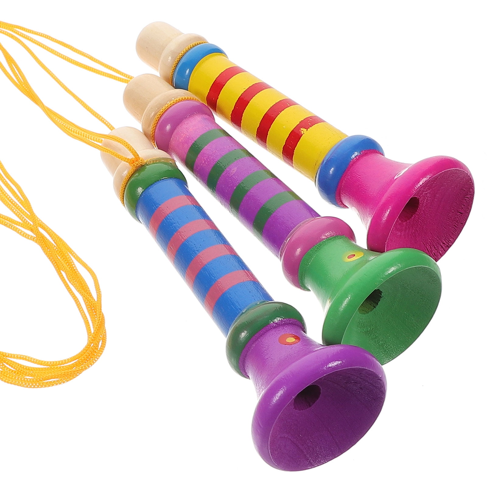 5 Pcs Wooden Small Horn Children Toys Kids Whistle Plaything ...