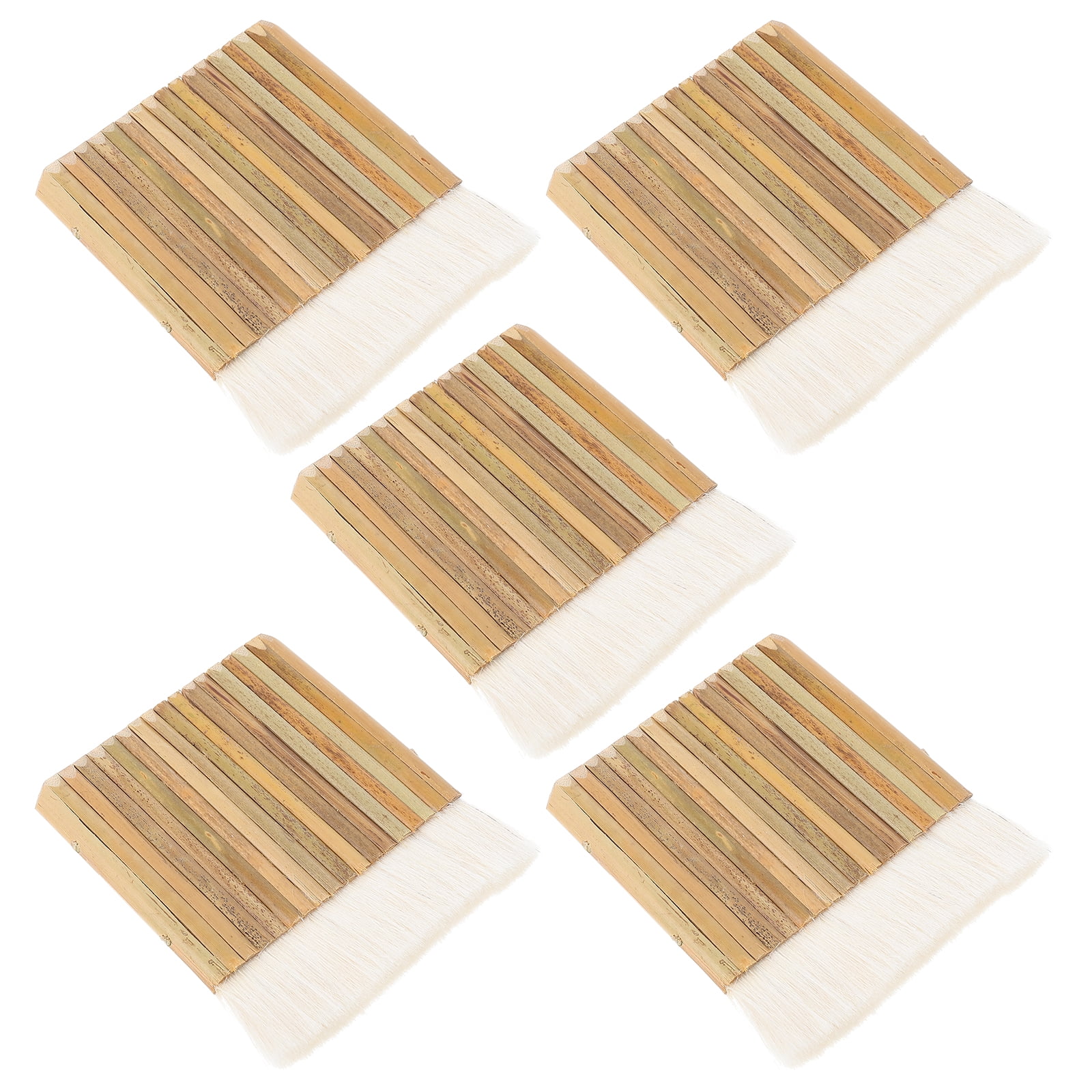 5 Pcs Wool Flat Brush Professional Paint Brushes Toddler Painting