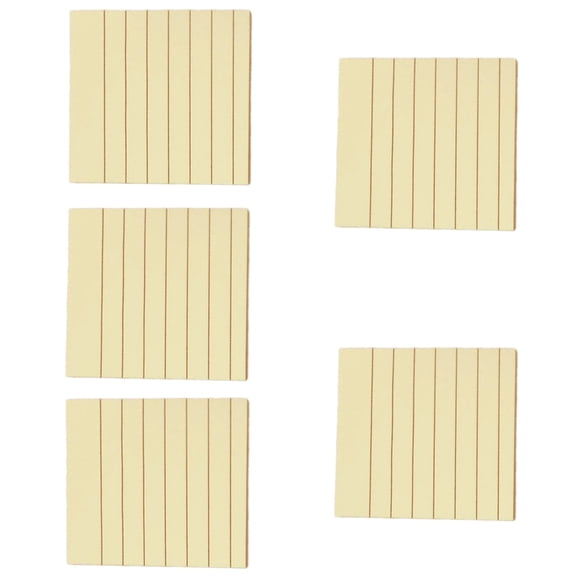 5 Pcs Writing Pad Lined Stickier Note Memos Pad Notepad Colored Paper Pads