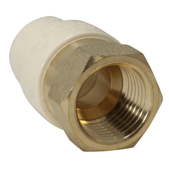 5 Pcs XFITTING 1/2" CPVC X 1/2" FNPT Transition Coupling, 3-2-1=5XX