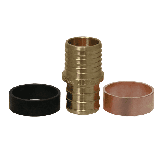 5 Pcs XFITTING 3/4 Inch Pex x 3/4 Inch PB (polybutylene) Slicing coupling with ring, Repair Kit, 30-2-2=5XX