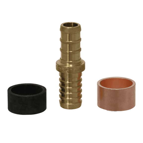 5 Pcs XFITTING 3/8 Inch Pex x 3/8 Inch PB (polybutylene) Slicing coupling with ring, Repair Kit, 31-2-2=5XX