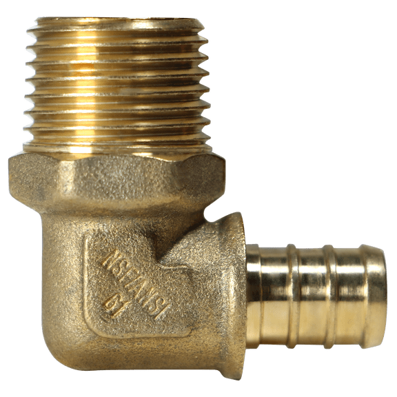 5 Pcs XFITTING Barb Crimp 1/2 Inch Pex X 1/2 Inch Male Threaded Elbow, 1/2 Inch Pex Male Elbow
