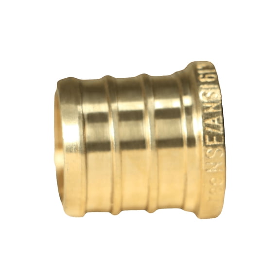 5 Pcs XFITTING Barb Crimp 3/4 Inch Pex Plug End Cap, Brass, 23-2-5=5X