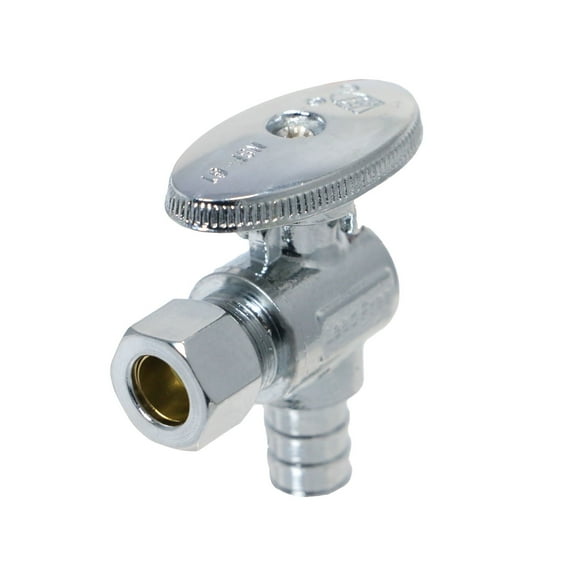 5 Pcs XFITTING OD Compression 3/8 Inch x 1/2 Inch Pex Angle Valve,