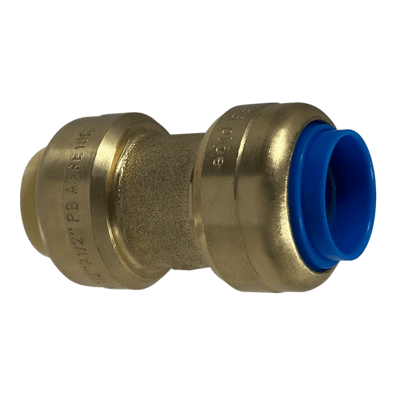 5 Pcs XFITTING Push Fit 1/2 Inch x 1/2 Inch Push Fit PB Coupling, 28-4-8=5XX