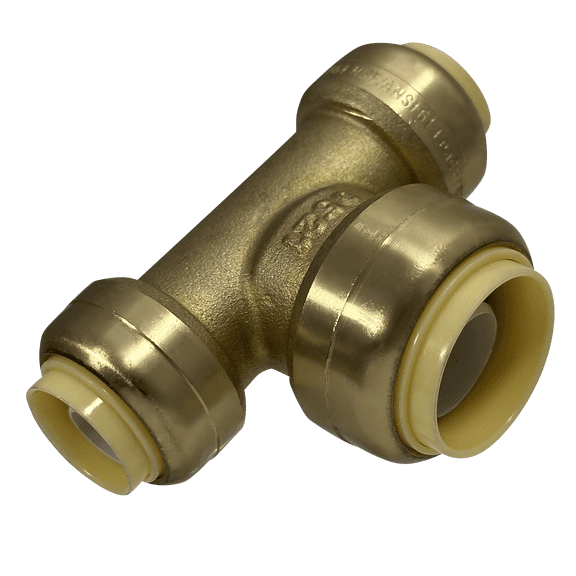 5 Pcs XFITTING Push Fit 1/2 Inch x 1/2 Inch x 3/8 Inch Push Fit Reducing Tee,