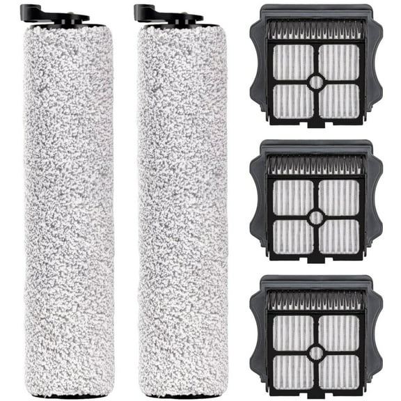 5 Pcs for Tineco Floor One S3/ iFloor 3 Cordless Wet Dry Vacuum Cleaner, Replacement Parts Accessories Kit, 2 Brush Rollers, 3 HEPA Filters